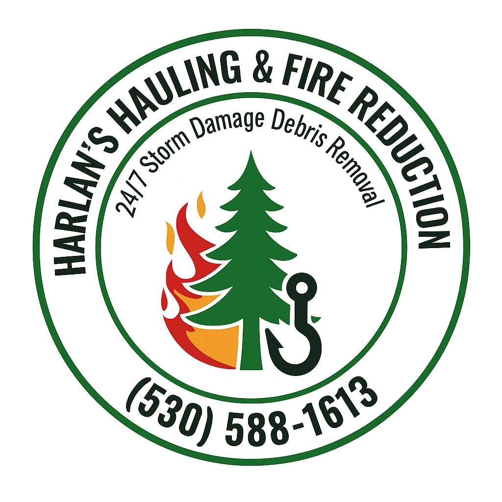Harlan's Hauling & Fire Reduction logo