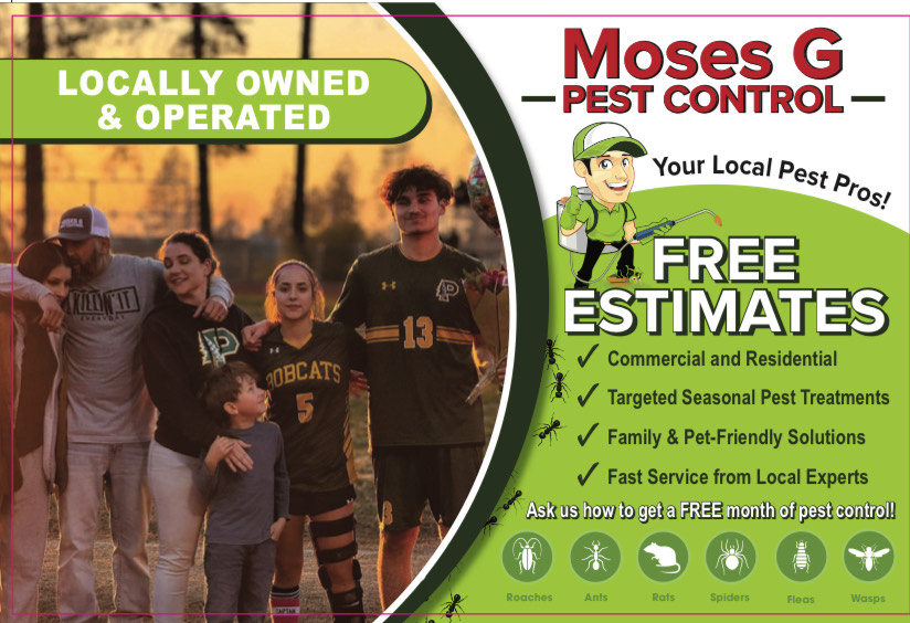Moses G Pest Control flyer
